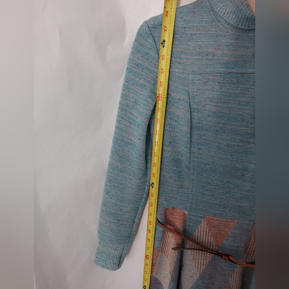 Vintage De Laix Aqua and Peach Knit Dress - Picture 4 of 9